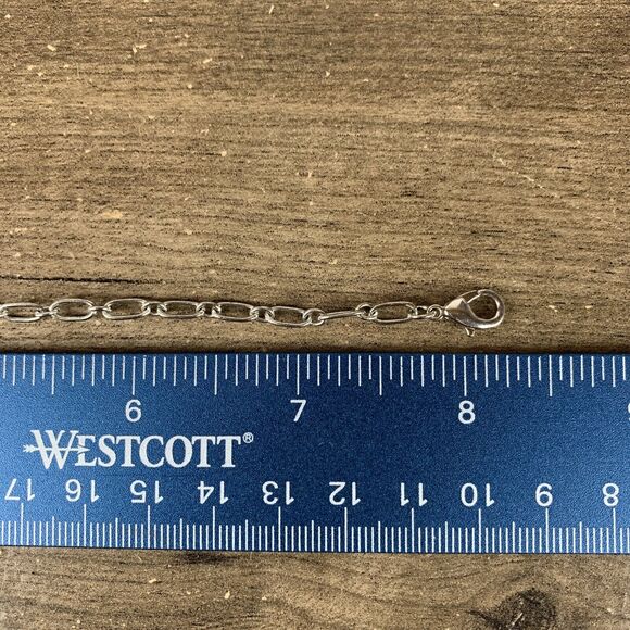 Abound Silver Tone Men’s Sizing Silver ID Bracelet Nickel Free Link Cable Chain - Picture 5 of 7